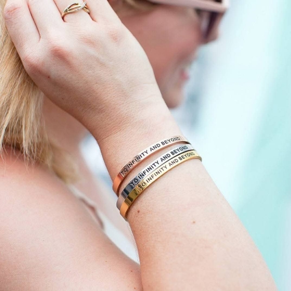 Lillian & Co. Cuff Bracelet "To Infinity And Beyond" in rose gold